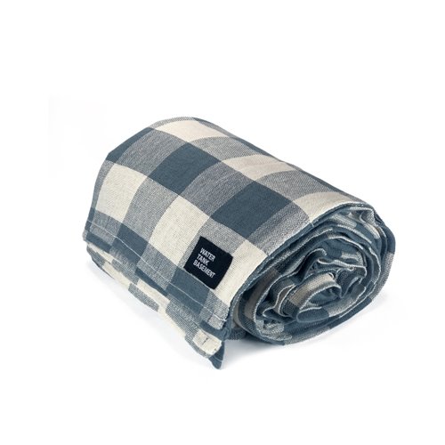 COTTON COVER - gingham blue